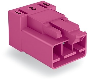 WAGO ELETTRONICA - Spina per circuiti stampati.angolato.3 poli.rosa