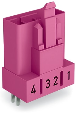 WAGO ELETTRONICA - Spina per circuiti stampati.dritto.4 poli.rosa