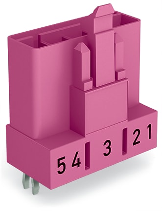 WAGO ELETTRONICA - Spina per circuiti stampati.dritto.5 poli.rosa