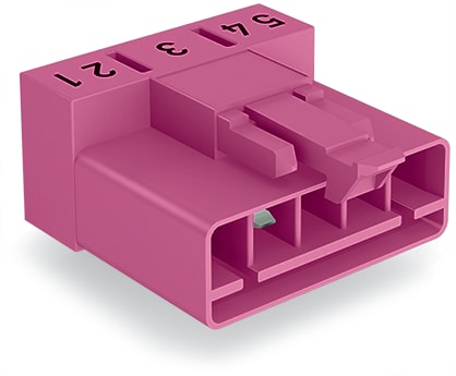 WAGO ELETTRONICA - Spina per circuiti stampati.angolato.5 poli.rosa