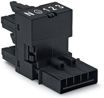 WAGO ELETTRONICA - Distributore tipo h.5 poli.Cod. A.nero 890-929