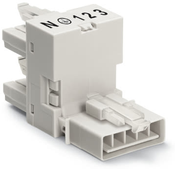 WAGO ELETTRONICA - Distributore tipo h.5 poli.Cod. A.bianco