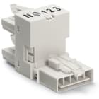 WAGO ELETTRONICA - Distributore tipo h.5 poli.Cod. A.bianco