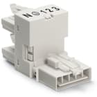 WAGO ELETTRONICA - Distributore tipo h.5 poli.Cod. A.bianco