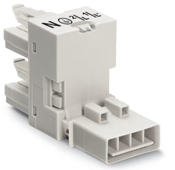 WAGO ELETTRONICA - Distributore tipo h.4 poli.Cod. A.bianco 890-994