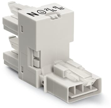 WAGO ELETTRONICA - Distributore tipo h.4 poli.Cod. A.bianco 890-995