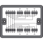 WAGO ELETTRONICA - Scatola di distribuzione.Corrente da trifase a monofase (400 V/230 V).1 ingresso.nero