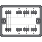 WAGO ELETTRONICA - Scatola di distribuzione.Corrente monofase (230 V).1 ingresso.nero