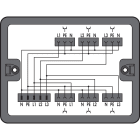 WAGO ELETTRONICA - Scatola di distribuzione.Corrente da trifase a monofase (400 V/230 V).1 ingresso.nero 899-631/105-000