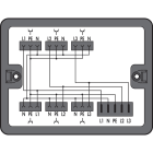 WAGO ELETTRONICA - Scatola di distribuzione.Corrente da trifase a monofase (400 V/230 V).1 ingresso.nero