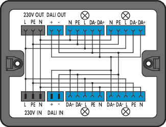 WAGO ELETTRONICA - Scatola di distribuzione.230 V + DALI.2 ingressi.nero 899-631/181-000