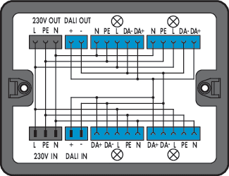WAGO ELETTRONICA - Scatola di distribuzione.230 V + DALI.2 ingressi.nero