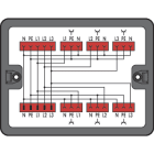 WAGO ELETTRONICA - Scatola di distribuzione.Corrente da trifase a monofase (400 V/230 V).1 ingresso.nero