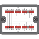 WAGO ELETTRONICA - Scatola di distribuzione.Corrente da trifase a monofase (400 V/230 V).1 ingresso.nero