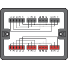 WAGO ELETTRONICA - Scatola di distribuzione.Corrente da trifase a monofase (400 V/230 V).2 ingressi.nero