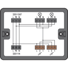 WAGO ELETTRONICA - Scatola di distribuzione.Circuito a due vie.1 ingresso.nero