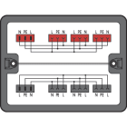 WAGO ELETTRONICA - Scatola di distribuzione.Corrente monofase (230 V).2 ingressi.nero