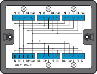 WAGO ELETTRONICA - Scatola di distribuzione.DALI.1 ingresso.nero 899-631/313-000