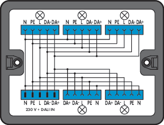 WAGO ELETTRONICA - Scatola di distribuzione.DALI.1 ingresso.nero