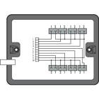 WAGO ELETTRONICA - Scatola di distribuzione.ingresso cavo di alimentazione.8 uscite.nero