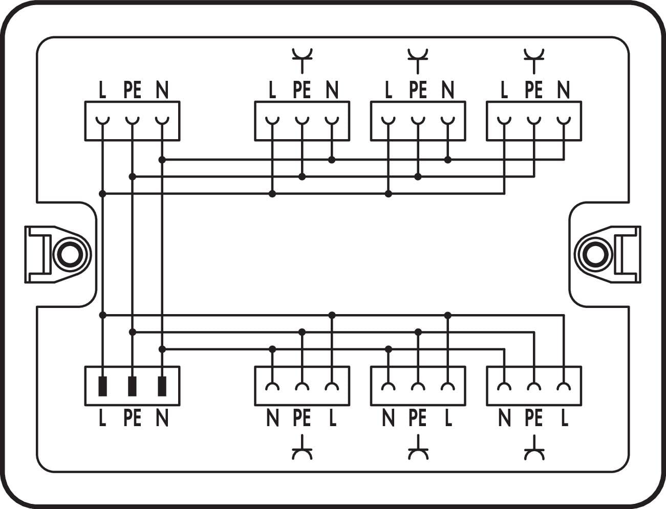 WAGO ELETTRONICA - Scatola di distribuzione.Corrente monofase (230 V).1 ingresso.bianco