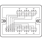 WAGO ELETTRONICA - Scatola di distribuzione.Corrente da trifase a monofase (400 V/230 V).1 ingresso.bianco 899-681/105-000