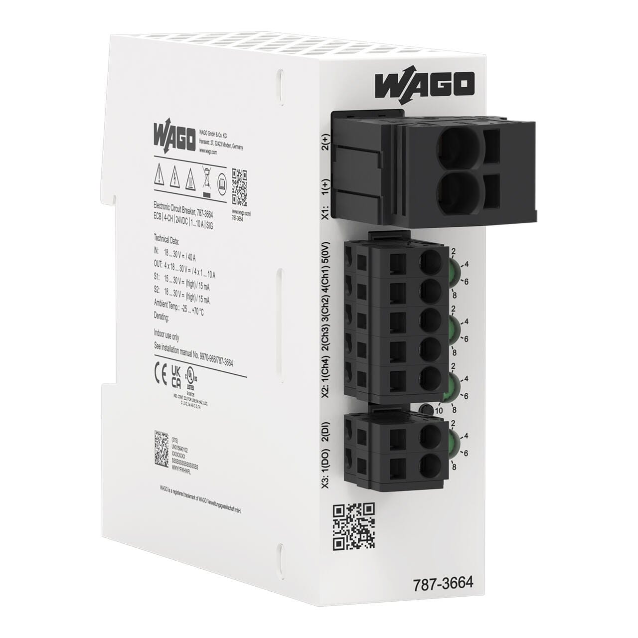 WAGO ELETTRONICA - ECB 4CH 24VDC REG 1-10A SEGNALE