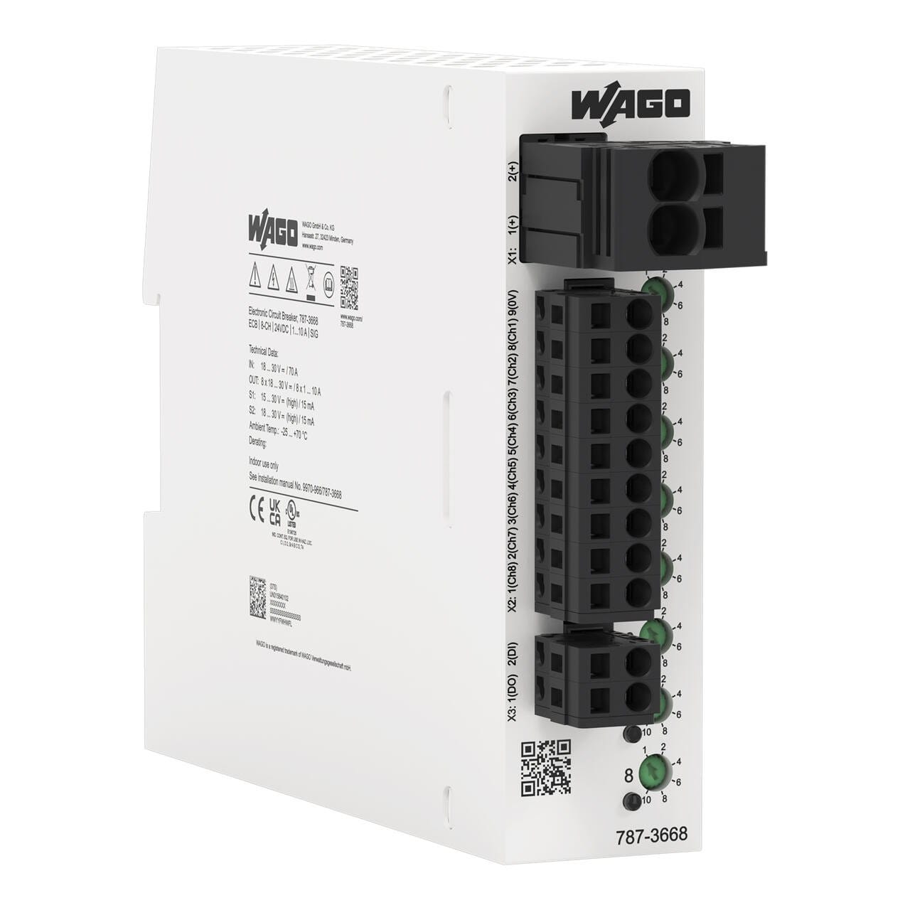 WAGO ELETTRONICA - ECB 8CH 24VDC REG 1-10A CONTATTO SEGNALE
