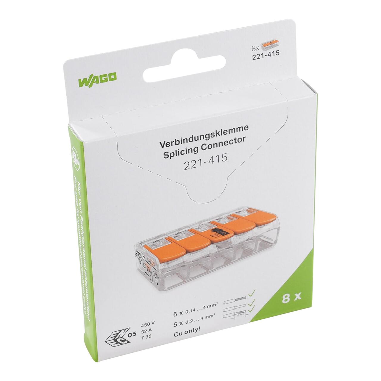 WAGO ELETTRONICA - CONNETT GIUNZ 5 COND BLIST 221-415/995-008