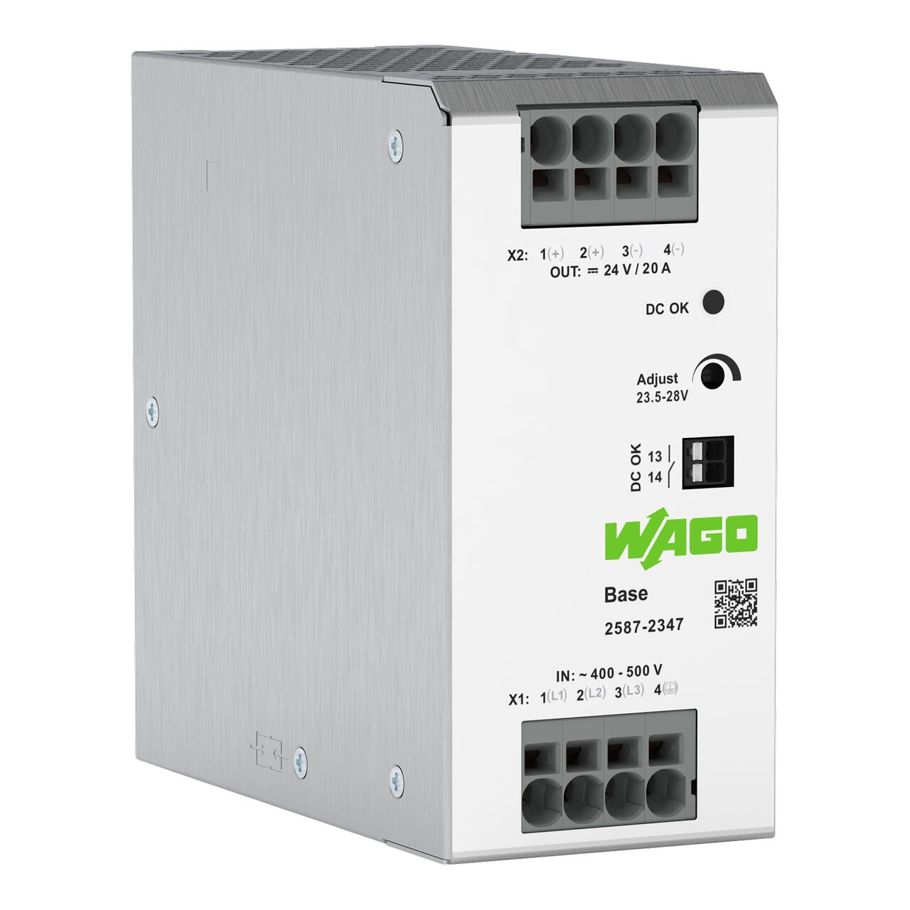 WAGO ELETTRONICA - PSU BASE 3 PH, 24 VDC, 20 A