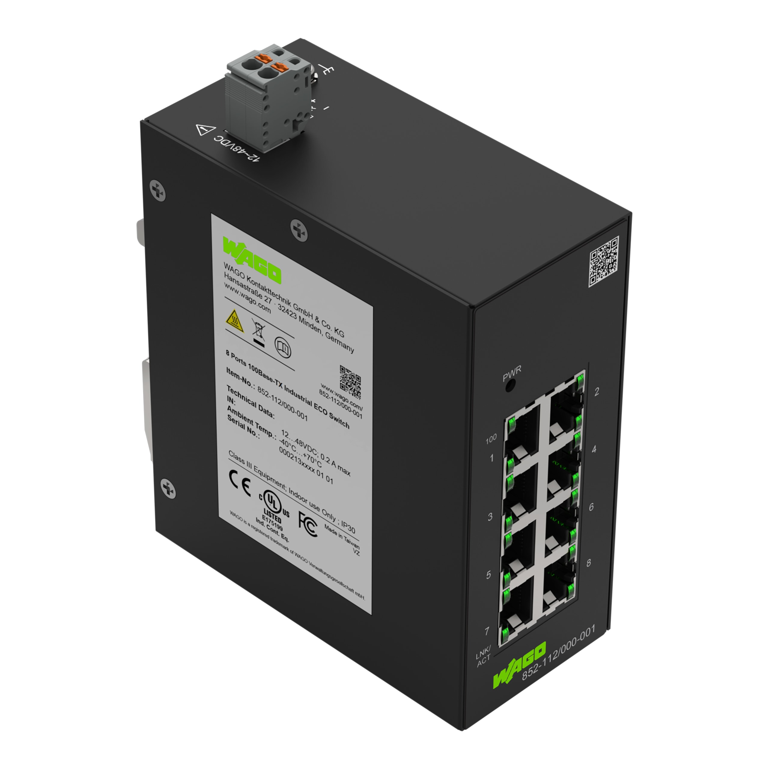 WAGO ELETTRONICA - SWITCH INDUSTRIALE ECO 8P 100BASE-TX NER