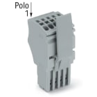 WAGO ELETTRONICA - Spina femmina per 1 conduttore.Push-in CAGE CLAMP®.1,5 mm².grigio