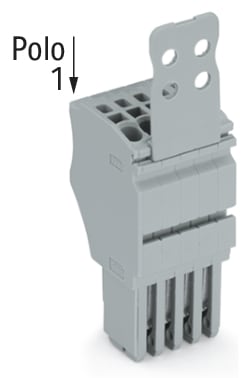 WAGO ELETTRONICA - Spina femmina per 1 conduttore.Push-in CAGE CLAMP®.1,5 mm².grigio