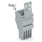 WAGO ELETTRONICA - Spina femmina per 1 conduttore.Push-in CAGE CLAMP®.1,5 mm².grigio