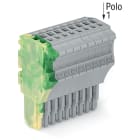WAGO ELETTRONICA - Spina femmina per 1 conduttore.Push-in CAGE CLAMP®.1,5 mm².giallo-verde/grigio