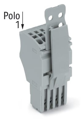WAGO ELETTRONICA - Spina femmina per 1 conduttore.Push-in CAGE CLAMP®.1,5 mm².grigio
