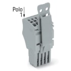 WAGO ELETTRONICA - Spina femmina per 1 conduttore.Push-in CAGE CLAMP®.1,5 mm².grigio