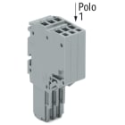 WAGO ELETTRONICA - Connettore femmina per 2 conduttori.Push-in CAGE CLAMP®.1,5 mm².grigio