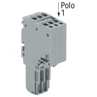 WAGO ELETTRONICA - Connettore femmina per 2 conduttori.Push-in CAGE CLAMP®.1,5 mm².grigio 2020-207