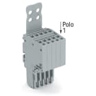 WAGO ELETTRONICA - Connettore femmina per 2 conduttori.Push-in CAGE CLAMP®.1,5 mm².grigio