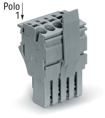 WAGO ELETTRONICA - Spina femmina per 1 conduttore.Push-in CAGE CLAMP®.4 mm².verde-giallo
