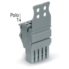 WAGO ELETTRONICA - Spina femmina per 1 conduttore.Push-in CAGE CLAMP®.4 mm².grigio 2022-102/132-000
