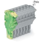 WAGO ELETTRONICA - Spina femmina per 1 conduttore.Push-in CAGE CLAMP®.4 mm².giallo-verde/grigio
