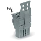 WAGO ELETTRONICA - Spina femmina per 1 conduttore.Push-in CAGE CLAMP®.4 mm².grigio