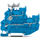 WAGO ELETTRONICA - Morsetto base a due piani 1 conduttore/1 pin?.Morsetto passante/passante.2,5 mm².blu