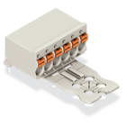 WAGO ELETTRONICA - Connettore femmina 1 cond. THT, ang..pulsante.Push-in CAGE CLAMP®.grigio chiaro