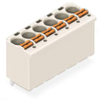 WAGO ELETTRONICA - Connettore femmina 1 cond. THT, dritt..pulsante.Push-in CAGE CLAMP®.grigio chiaro