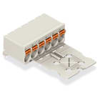 WAGO ELETTRONICA - Connettore femmina 1 cond. THT, ang..pulsante.Push-in CAGE CLAMP®.grigio chiaro