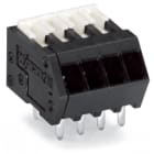 WAGO ELETTRONICA - Morsetto per circuito stampato THR.Cursori di bloccaggio.0,5 mm².nero