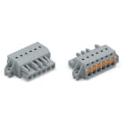 WAGO ELETTRONICA - Spina femmina per 1 conduttore.pulsante.Push-in CAGE CLAMP®.grigio